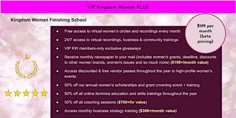 JULY 2023 PROMO: Promote Your Business with Kingdom Woman Finishing School primary image