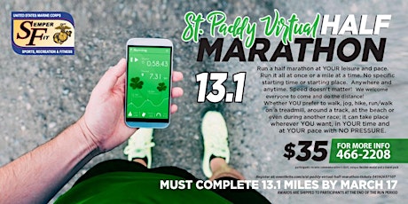 St. Paddy Virtual Half Marathon primary image