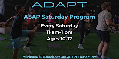 Imagen principal de Kids Saturday Program - ASAP (ADAPT Speed and Performance)