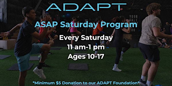 Kids Saturday Program - ASAP (ADAPT Speed and Performance)