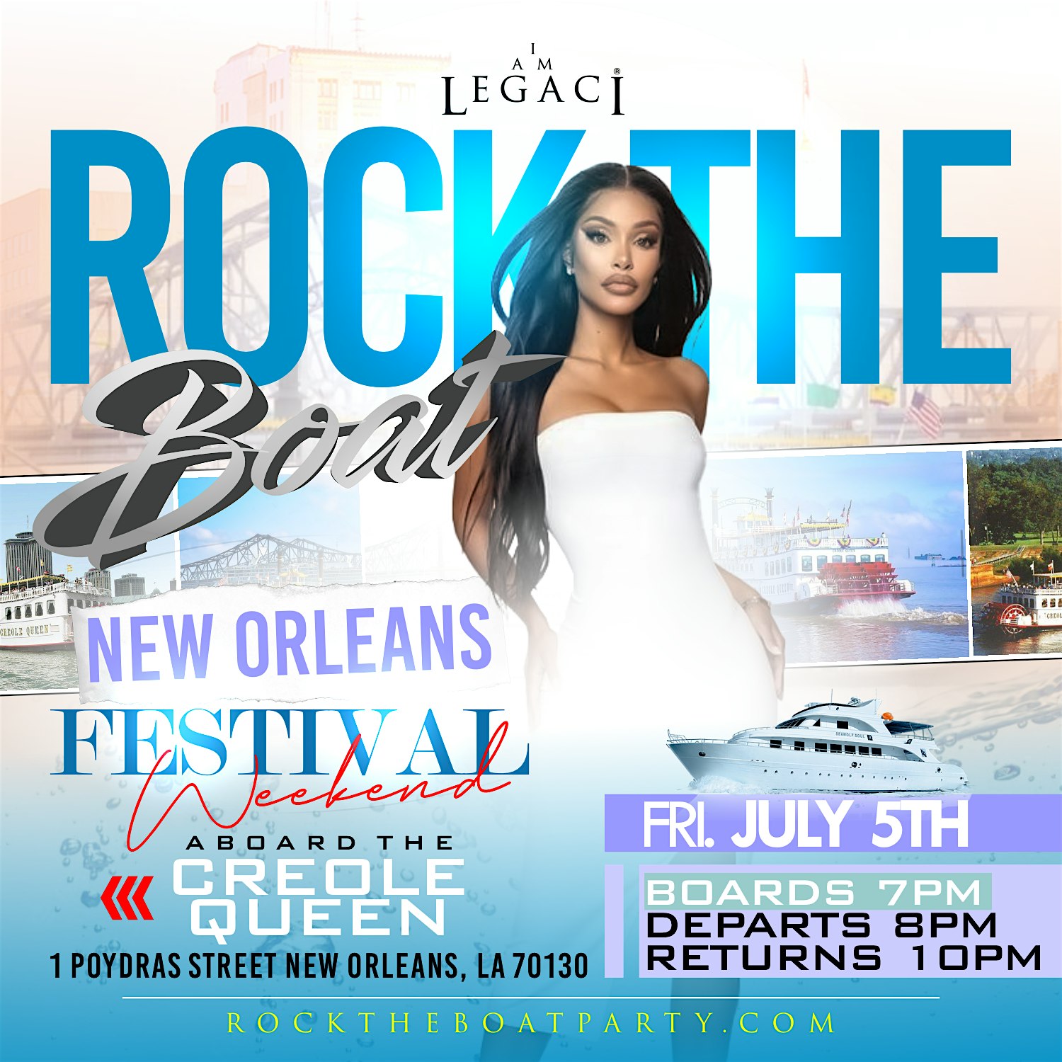 ROCK THE BOAT ANNUAL ALL WHITE BOAT RIDE PARTY BIG FESTIVAL WEEKEND 2024