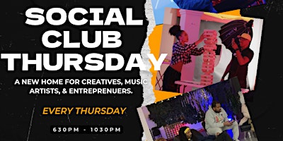 Primaire afbeelding van Social Club Thursdays!