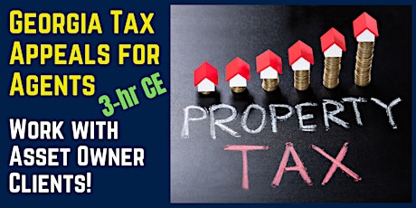 Imagen principal de Georgia Tax Appeals for Real Estate Agents (3-hr CE Virtual Zoom class)