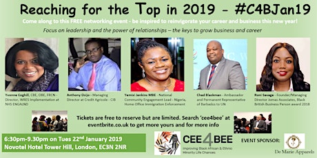 Reaching for the Top in 2019 - Free event aimed at BME people and open to all primary image