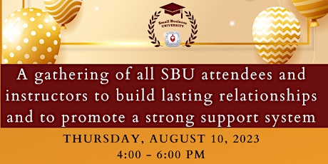 SBU 2023 Closing Ceremony and Networking primary image