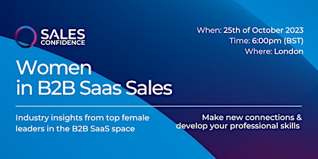 Imagen principal de Women in Sales | London Event with Sales Confidence & Funding Circle