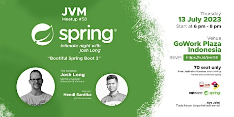 Image principale de JVM Meetup #58 : Intimate Night With Josh Long