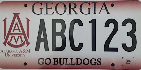 Alabama A&M University Georgia License Plate primary image