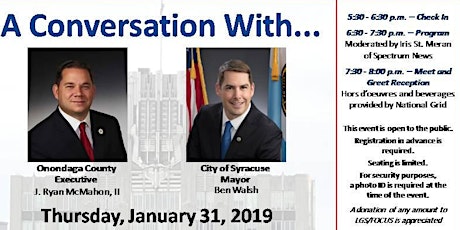 A Conversation with County Executive J. Ryan McMahon and Mayor Ben Walsh primary image