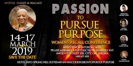 Passion to Pursue Purpose Womens  Recall Conference primary image