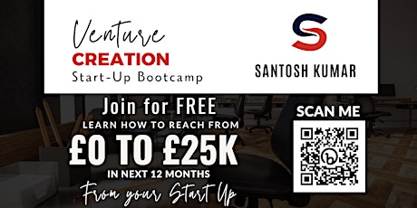 Venture Creation Startup Bootcamp £0 TO £25K primary image