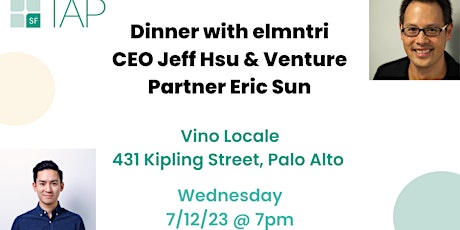 Meet & Greet: elmntri CEO Jeff Hsu and Venture Partner Eric Sun primary image