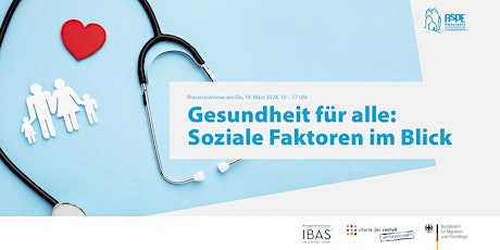 Imagem principal do evento Gesundheit für alle: Soziale Faktoren im Blick