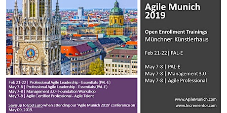 Primaire afbeelding van Agile Munich 2019 | PAL-E Open Enrollment Training (May 07-08)