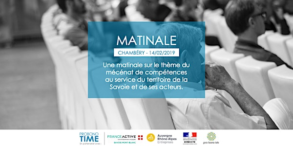 Matinale à Chambéry : "Le mécénat de compétences au service du territoire de la Savoie et de ses acteurs"