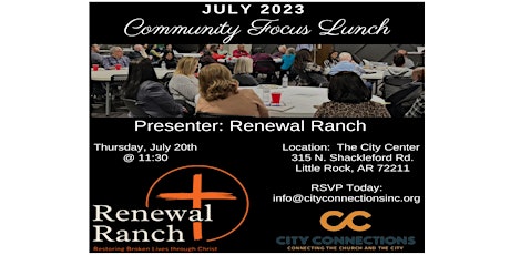 Image principale de Community Focus Lunch (July 2023)