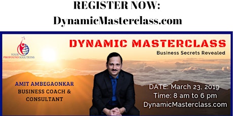Dynamic Masterclass for Sales Mastery primary image