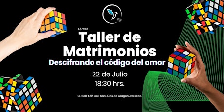 Imagem principal do evento TERCER TALLER DE MATRIMONIOS - DESCIFRANDO EL CODIGO DEL AMOR