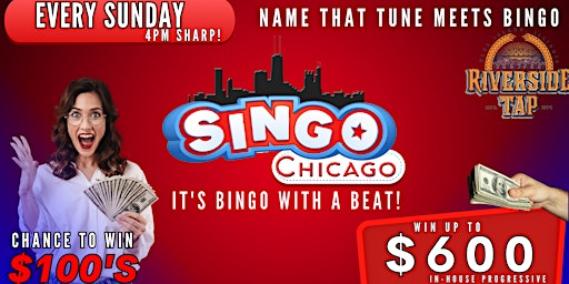 Imagem principal do evento SINGO - Music Bingo @ Riverside Tap