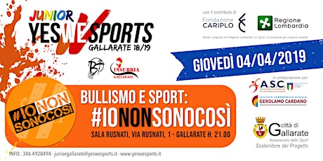 Immagine principale di “Bullismo e sport: #IONONSONOCOSì” 