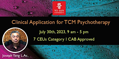Clinical Application for TCM Psychotherapy primary image
