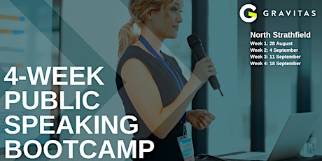 4-week Public Speaking Bootcamp North Strathfield 28 August primary image