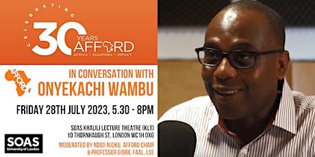 Hauptbild für In conversation with Onyekachi Wambu - part of the AFFORD@30 celebrations