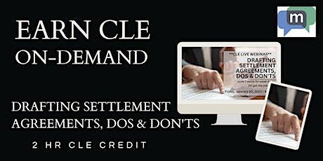 Hauptbild für Drafting Settlement Agreements: Dos & Don'ts - ON-DEMAND