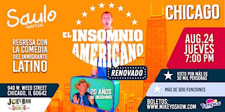 Imagen principal de Desde Miami - Comediante Colombiano Saulo Garcia " El Insomnio Americano"