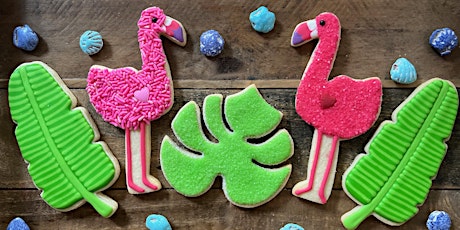 Tropical Flamingo & Fruit DIY Cookie Decorating Class for kids & adults primary image