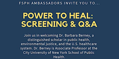 Power to Heal: Q&A and Screening primary image