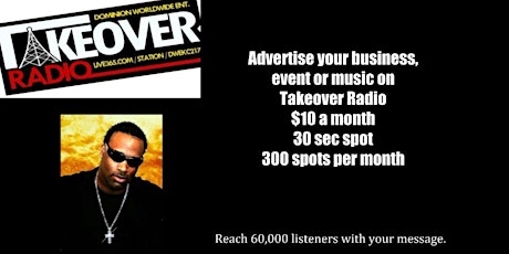 Takeover Radio Advertising Package primary image