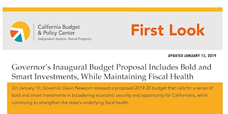 2019-20 California Budget: Priorities Through a Budget Lens