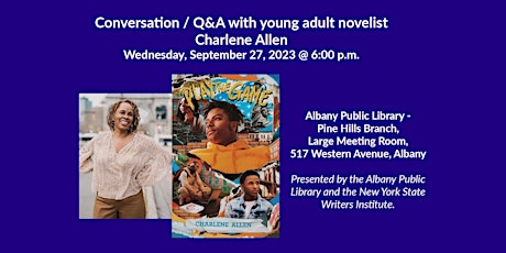 Imagen principal de Conversation / Q&A with young adult novelist Charlene Allen