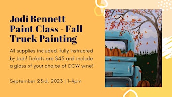 Jodi Bennett Paint Class – Fall Truck Painting with Pumpkins