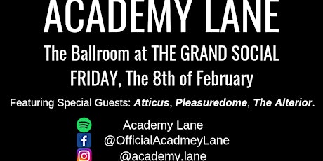 Academy Lane live at The Ballroom, Grand Social, Dublin primary image