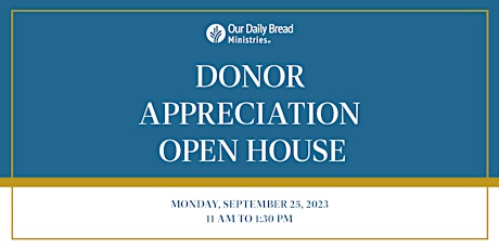 Hauptbild für Donor Appreciation Open House