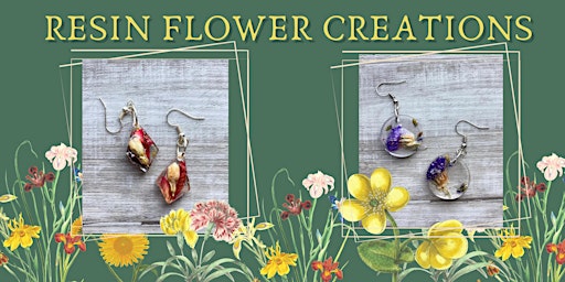 Image principale de Resin Flower Creations- Jewelry Making Class