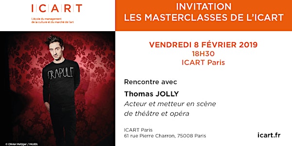 Les Masterclasses de l'ICART - Thomas Jolly