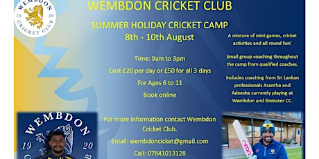 Wembdon Summer Holiday Cricket Camp  primärbild