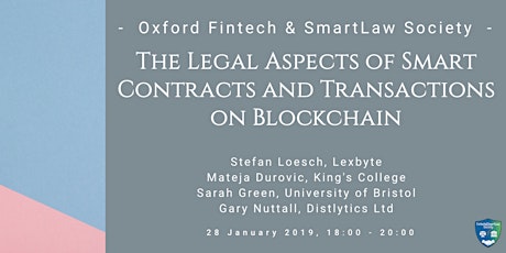 The Legal Aspects of Smart Contracts and Transactions on Blockchain primary image