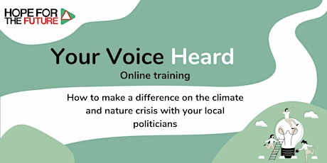 Immagine principale di Your Voice Heard Online Training 