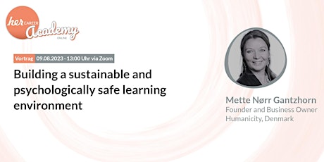 Hauptbild für herCAREER: Building a sustainable & safe learning environment