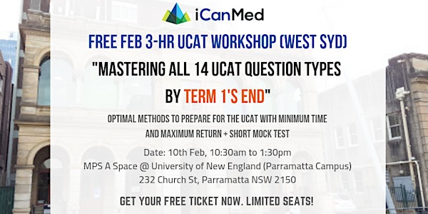 Free 3-hr UCAT Workshop (WEST SYD): Mastering All 14 UCAT Question Types by Term 1’s End
