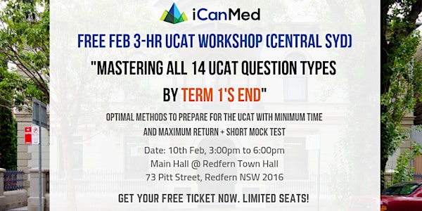 Free 3-hr UCAT Workshop (CENTRAL SYD): Mastering All 14 UCAT Question Types by Term 1’s End