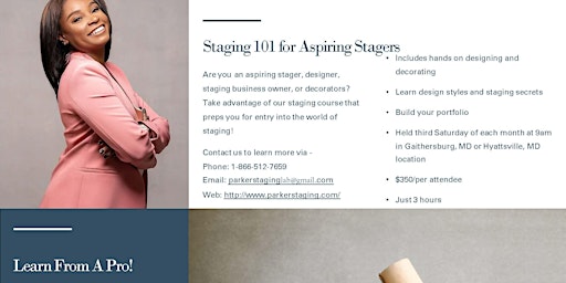 Immagine principale di Staging 101 for Aspiring Stagers 