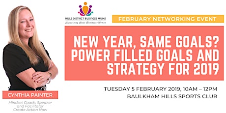 HDBM February Networking: New Year, Same Goals? Power Filled Goals and Strategies for 2019 primary image