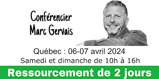 Primaire afbeelding van Québec - Ressourcement de 2 jours (50$ par jour) - Réservez ici !