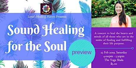 Concert: Preview of Sound Healing for the Soul primary image