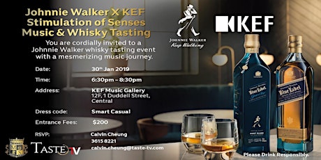 TasteTV presents KEF x Johnnie Walker Music & Whisky Tasting primary image